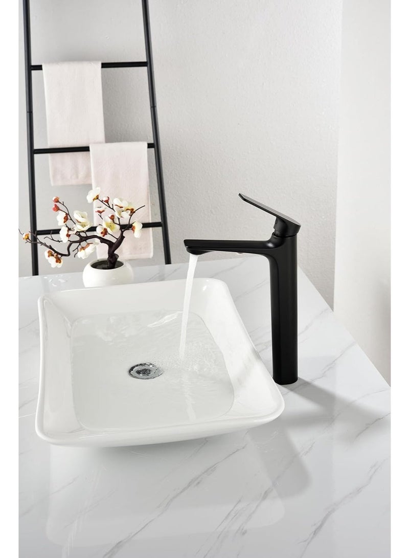 YD Modern Bathroom Sink Faucet Single Handle Tall Basin Mixer Tap Deck Mounted Lavatory Faucet with Smooth Water Flow for Vessel Sink Vanity Easy Installation - Image 5